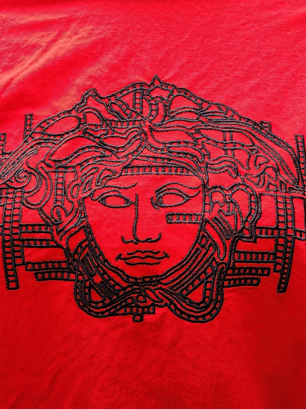 M² Red Medusa Graphic T-Shirt Crew Neck Plus Size 4XL - Picture 2 of 6